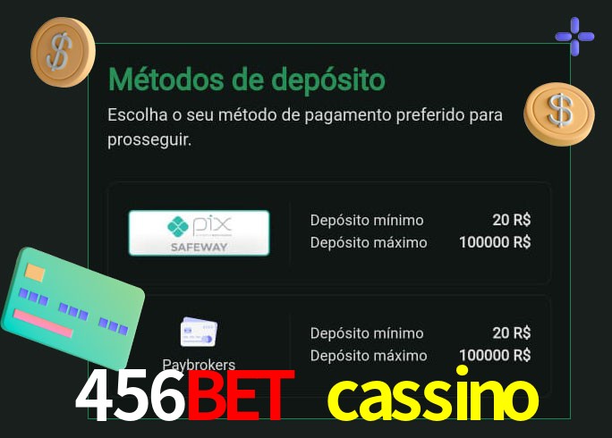 O cassino 456bet cassino oferece uma grande variedade de métodos de pagamento